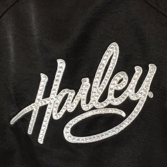 Harley Davidson Black Embellished Jacket sz S - Picture 15 of 16